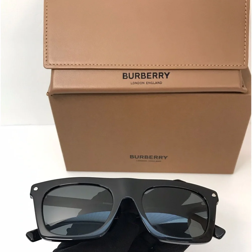 Burberry Camron Grey Rectangular Men's Sunglasses BE4318 300187 51.